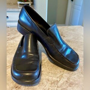 🟣 WOMENS FRANCO SARTO BOCCA LEATHER LOAFERS - DARK BROWN - SIZE 9 🟣